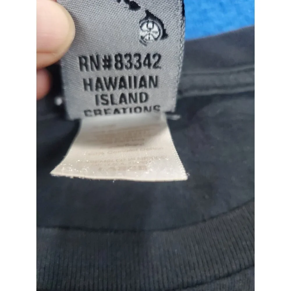 Vintage Hawaiian Island Creations Black T-Shirt Men's Size Large - Picture 4 of 13